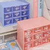 Caixa de Armazenamento de Nove Compartimentos Atacado Cinnamoroll Kuromi Dormitório Estudantil Gaveta de Mesa Caixa de Armazenamento para Contas