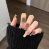 Nuevas Puntas de Uñas Portátiles de Estilo Largo para Comercio Exterior Transfronterizo Venta al por Mayor Arte de Uñas Piezas de Uñas Producto Terminado 24 Piezas Pegatinas de Uñas Postizas Portátiles