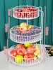 Bandeja de Frutas Luxo Acessível Mesa de Centro da Sala de Estar Caixa de Doces Cesta de Frutas Doméstica Multicamadas Aparência Elegante 2025 Porta-Petiscos Bandeja de Frutas