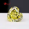 Coração Personalizado 4K Corte Flor de Gelo Quebrado Brilhante Torneiro Cor Clara Amarelo Ganso 7a8a Pedra Artificial CZ Diamante Branco Zircônia