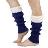 Calcetines de Lana Tejida Europeos y Americanos Transfronterizos Nuevos Calcetines de Lana Cálidos para Otoño e Invierno Calcetines Largos Calcetines de Felpa Cubrebotas