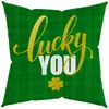 Calle Amazonas. Funda de Almohada Verde del Día de San Patricio Temu Xiyin Jit Dropshipping Funda de Cojín para Sofá Funda de Cojín de Cintura Impresa