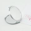 Espejo de maquillaje simple de doble cara de metal, regalo DIY, logotipo creativo, plegable, portátil, pequeño y creativo, espejo simple y portátil