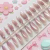 2026 Uñas Postizas Cat-Eye de Moda Salón de Uñas Nuevo Estilo Cat-Eye Morado Berenjena Degradado Difuminado 30 Piezas