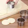 Fazedor de Bolinhos de Cozinha Aço Inoxidável Doméstico Ferramenta de Pressão de Massa de Bolinho Conjunto para Fazer Massas de Bolinho