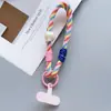 Dopamina Colorido Cordón Corto Correa para Teléfono Correa de Muñeca Tarjeta Colorida Perla Dibujos Animados Lindo de Mano Bloqueo de Color Correa de Moda