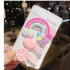 Novo conjunto de grampos de cabelo para crianças, 14 peças, grampos laterais para meninas, lindos bebês online, franja vermelha, grampos de cabelo quebrados, atacado