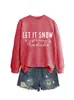 Let It Snow Solo Bromeaba Amazon Ebay Sitio Independiente Sudadera Casual Versátil Cómoda para Mujer