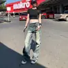 Jeans Rectos Estrechos de Tiro Bajo Estilo Americano para Mujer, Nuevo Invierno 2025 Vintage Holgados de Gama Alta Casual Pantalones de Pierna Ancha