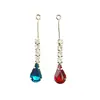 Nuevo Colgante Irregular de Perlas de Mijo Circonita Forma de Gota de Agua Redondo Accesorios de Joyería Largo Colgante de Gota de Agua Borla Joyería