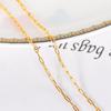 Bolso de cadena de oro real de 18 quilates color oro 235 clip cuenta grande cadena metálica cadena de caja cadena o plana accesorios para collar DIY