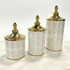 Frasco de almacenamiento estilo europeoFrasco de almacenamiento de lujo ligeroFrasco para té, snacks, dulcesFrasco de plástico sellado