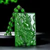 Al por mayor material de Mongolia Exterior alta imitación jade Hetian colgante de dragón de jade colgante de dragón colgante de dragón verde Yang de jade