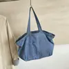 Bolsa Jeans Bolsa Tote Bolsa de Mãe Bolsa de Academia Bolsa para Laptop de Estudante Bolsa de Tecido Escolar Bolsa de Lona Bolsa de Ombro Único para o Trabalho