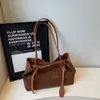 Bolsa Casual de Grande Capacidade com Estampa de Leopardo Nova Moda Outono e Inverno 2025 Bolsa de Axila Versátil Retrô Bolsa de Ombro de Mão