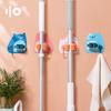 Soporte para Mopa de Rodillo Montado en Pared Sin Taladro Estante de Almacenamiento para Cocina Clip para Mopa Oso Burbuja Gancho sin Rastro Montaje en Pared