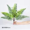 Sensación al tacto hierba persa colgante hojas grandes de helecho decoración de pared simulación pared de fondo de planta verde estilo bosque paisajismo helecho plantas falsas