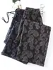 Pantalones Florales para Mujer 2026 Estilo Nuevo Pantalones de Lana de Pierna Ancha Cintura Alta Caída Ajustados Rectos Adelgazantes Casuales Largos