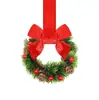 Guirlanda de Pinhas Artificiais e Frutas Vermelhas com Laço de Natal Transfronteiriça Decoração de Parede Porta Festa Vitrine