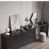 Tocador y cajonera integrados para uso doméstico, mesa de dormitorio para apartamentos de alquiler, mueble negro de lujo ligero al pie de la cama, tocador para habitación de bodas