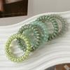 Más fácil para diadema de color jalea a juego, accesorio simple para el cabello de cola de caballo alta, banda de goma de alta elasticidad y duradera que no daña la liga para el cabello