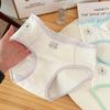 7A archivo de algodón extendido antibacteriano oso lindo algodón ropa interior de mujer cómoda transpirable cintura media calzones para niñas