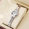 Nova Moda Pulseira de Aço Relógio Feminino Nicho Feminino Prato Elegante Simples Sofisticado Valor de Cor Relógio de Quartzo