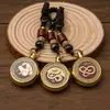 Llavero Giratorio de Latón Zodiaco Cinabrio Colgante para Coche Bolso Artesanía Creativa Unisex Venta al por Mayor
