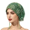 Estilo Boutique de Alta Gama Encaje Bordado con Cuentas Exquisitas Nuevo Borla Cola de Sirena Tocado Moda Gorro para el Cabello Transfronterizo