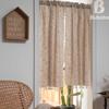 Cortina de Puerta Floral de Seda Estilo Americano Transfronteriza Bubaba Media Cortina Cortina Divisoria para Ventana Saliente Dormitorio Sala de Estar Directo del Fabricante