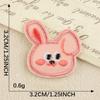 Bordado de computadora original logo tamaño pequeño autoadhesivo dibujos animados animal lindo casa bordado parche de pegar tela decorativa de pegar