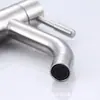 Grifo de Lavabo de Acero Inoxidable, 4 Puntos Balcón Baño Brazo Mecánico Gato de la Fortuna Grifo de Agua Fría Única Venta al por Mayor