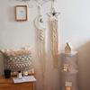 Tapiz Bohemio Hecho a Mano DIY Tejido con Hilo de Algodón Estilo Europeo Decoración para Sala de Estar Dormitorio Estilo Fondo Tela Colgante de Pared