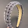 Outono e Inverno 2025 Novos Acessórios de Cabelo Elegantes Headwear Coreano Faixa de Cabeça Elegante Topo Craniano Largo Borda Larga Antiderrapante Faixa de Cabelo com Bolinhas para Mulheres