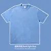 Camiseta Pesada 300G Cor Sólida Vintage Lavada Transfronteiriça Masculina e Feminina Solta Ombro Caído Manga Curta Marca Tendência Top Liso