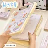Caixa de Armazenamento de Mesa Suporte para Livros Estilo Ins Simples Desenho Animado Fofo Dormitório de Estudante Organizador de Provas Quadro de Escrita Caixa de Armazenamento