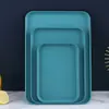 Bandeja de Paja de Trigo Set de Té para el Hogar Bandeja para Taza de Té Bandeja Rectangular para Frutas Bandeja de Almacenamiento Bandeja para Piezas de Rompecabezas para Niños