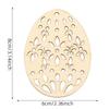 Huevos de Madera de Pascua con Cuerda de Cáñamo Decoración de Fiesta Navideña Colgante Artesanías con Virutas de Madera DIY para Niños Hogar