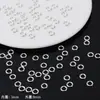 Anillo de Cuentas Retorcidas Plata Brillante Anillo de Cuentas Circulares Agujero Recto Material para Pulseras Hechas a Mano DIY Accesorios de Joyería Venta al por Mayor