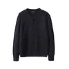 Suéter Cardigan Clássico de Tricô Trançado Outono Masculino e Feminino Roupa Macia e Amiga da Pele Moda Casual Solto Gola Redonda Tricô de Lã