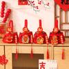 Feliz inauguración de casa decoración para la mudanza cesta de frutas suministros para la ceremonia de la nueva casa cesta portátil adornos de regalo venta al por mayor