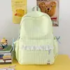 Mochila Estilo Suave Cuadros Azules Sal Marina Borde de Encaje Japonés Mochila Escolar Primaria para Niñas para Ir a la Escuela
