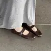 Confortável para o Dia a Dia Patchwork de Pele de Ovelha Aumento de Altura Mary Jane 2026 Outono Salto Baixo Bico Redondo Couro Genuíno Velcro Sapatos Femininos