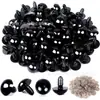 Amazon Transfronterizo - (A granel) Ojos Completamente Negros con Arandelas para Ojos de Muñeca, Accesorios para Muñecas, Ojos en Varios Tamaños