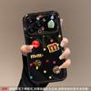 Pulsera de Muñeca M&M de Puntos Adecuada para Funda de Teléfono Apple 16Pro 15 Silicona 14 Linda 17 Ventana abatible 13 para Mujeres