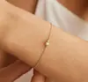 Pulsera de oro de 18 quilates con perla de imitación ovalada, cuentas de oro y cadena de acero inoxidable, ajustable, joyería de mano transfronteriza europea y americana