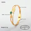 Joyería para Manos Europea y Americana Anillo Geométrico Corte de Línea Árbol de la Vida Diamante de Barro Incrustado Accesorios de Pulsera Pulsera de Acero de Titanio para Mujeres