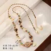 Nala Cerámica Concha Pulsera Trenzada Collar Conjunto Otoño e Invierno Suéter Versátil Accesorios de Ropa Conjunto de Joyería