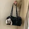 Bolso Nuevo para Mujer Coreano de Nicho Ins Bolso de Hombro Único para Mujer Bolso Cruzado Retro de Cuero con Cera de Aceite Bolso Versátil de Moda para Debajo del Brazo