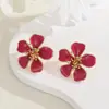 Explosões Europeias e Americanas Temperamento Gota de Óleo Brincos de Flor Moda Feminina Atmosfera de Luxo Leve Alto Senso S925 Brincos Brincos Atacado